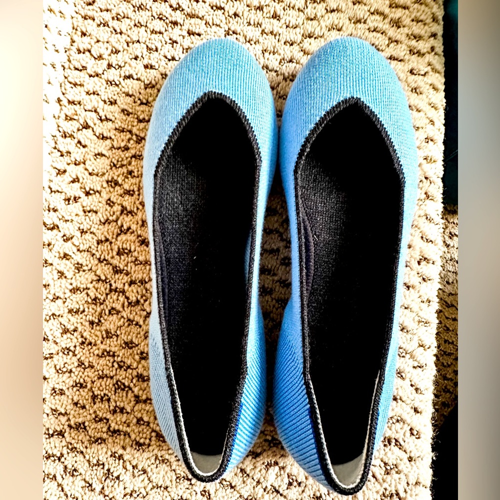 🩵Rothy’s Blue Merino Flat Ballet Shoes🩵
